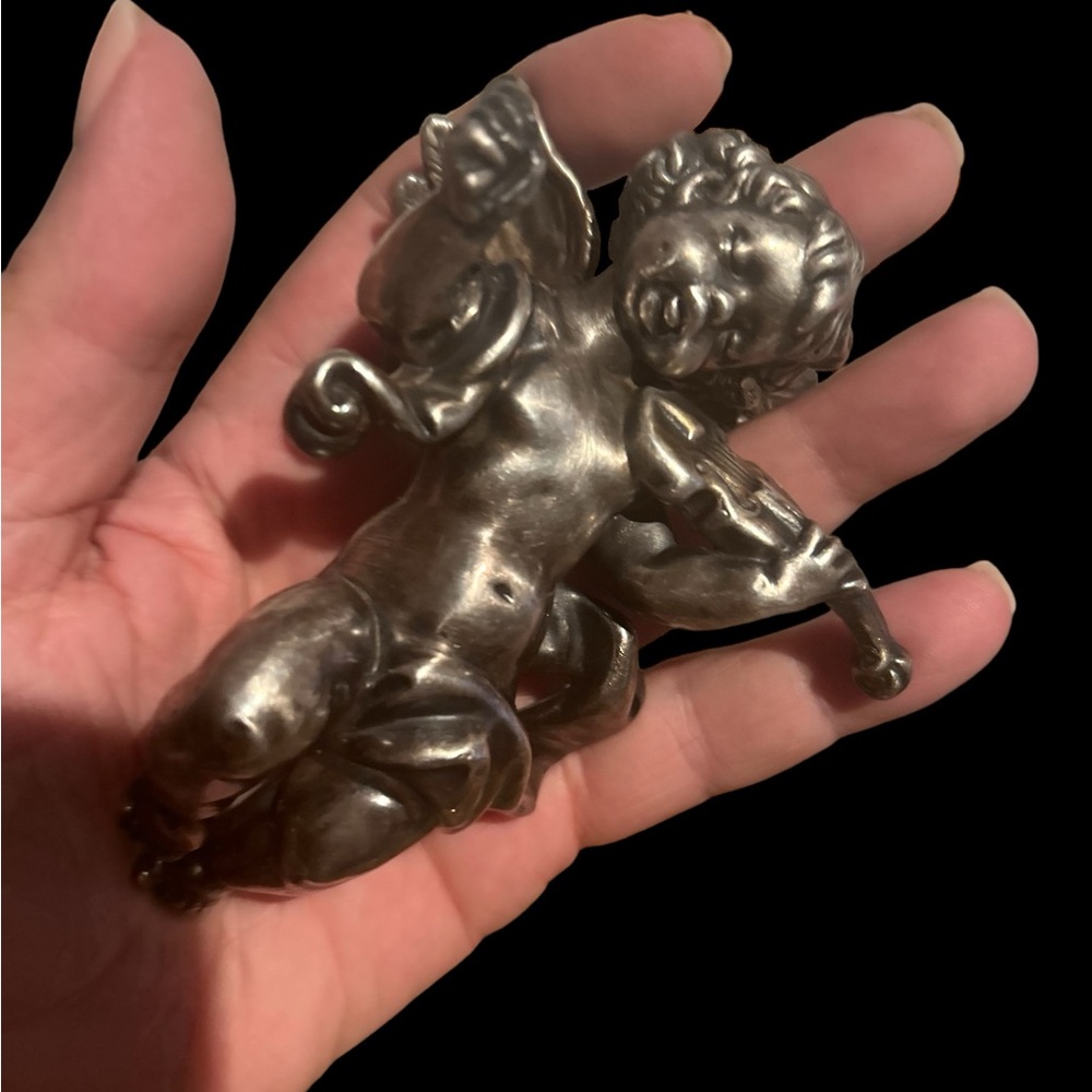 Vintage Sterling silver cherub brooch - Picture 6 of 6
